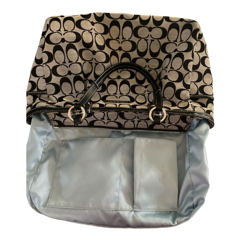 Coach signature c black and gray handbag - Picture 3 of 8